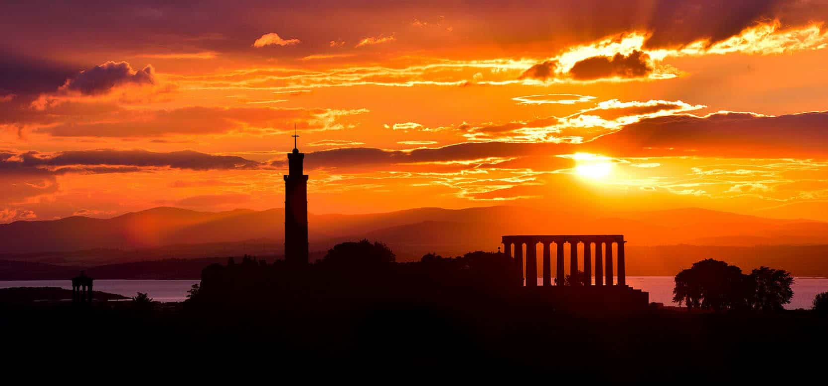 Calton Hill at Sunset (Smaller) - Spectacular Edinburgh Photography