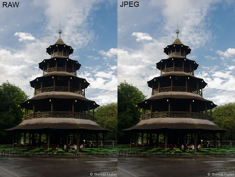 Pagoda in Munich's Englischer Garten (JPEG vs RAW comparison 1) - Spectacular Edinburgh Photography