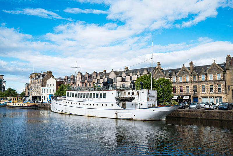 Restaurant boat on the Water of Leith- Spectacular Edinburgh Photography