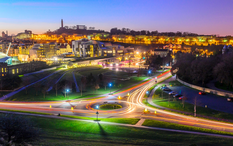 Light Trails at Holyrood