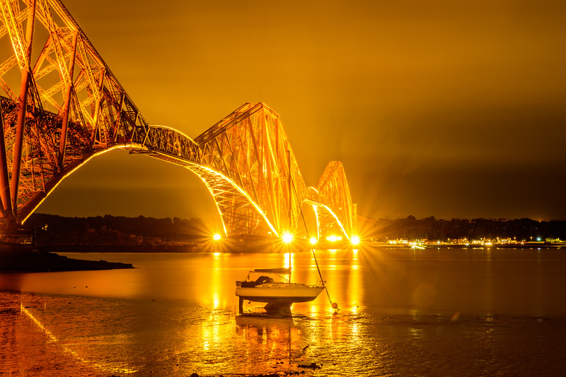 Orange Night at Forth Rail Bridge