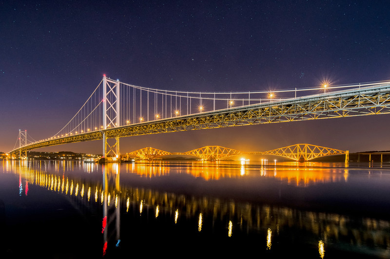 The Two Bridges at Night