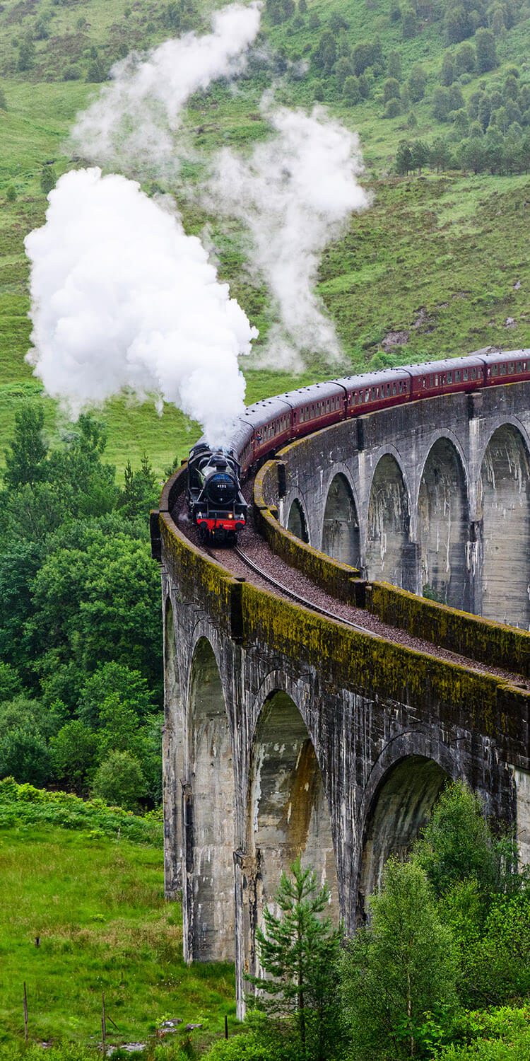 Steam Train at the Glenfinnan Viaduct